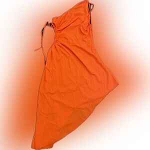 Asymmetrical Orange Dress